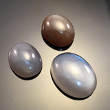 18 carat Grey Moonston Cabochon set - Colonial Gems