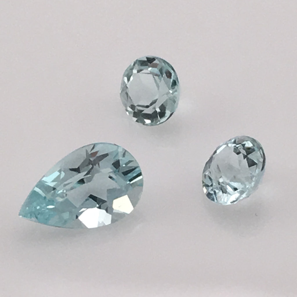 1.3 carat 3-piece Colorado Aquamarine Gemstone Set - Colonial Gems