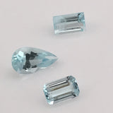 2 carat 3-piece Colorado Aquamarine Gemstone Set - Colonial Gems