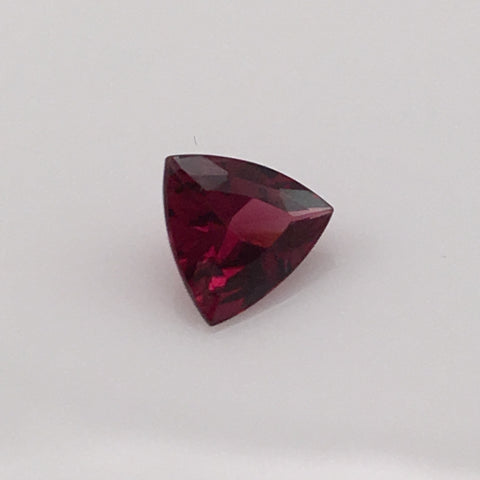 1.1 carat Trillion cut Raspberry Rhodolite Gemstone - Colonial Gems