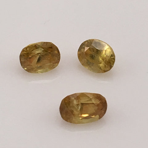 2 carat Green Thai Sphene Gemstone Set - Colonial Gems