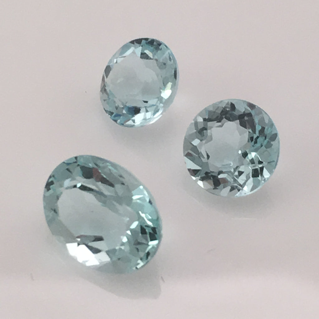 4 carat 3-peice Afghan Aquamarine Gemstone set - Colonial Gems