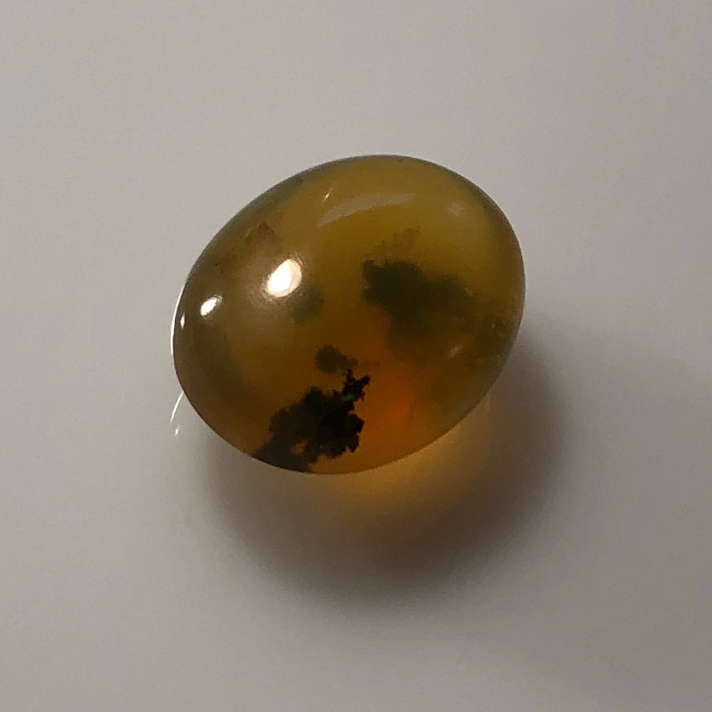 12.7 Carat Yellow Dendrite Opal Cabochon - Colonial Gems