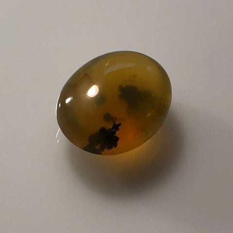 12.7 Carat Yellow Dendrite Opal Cabochon - Colonial Gems