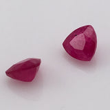 2.2 carat set triangle cut set of Cambodian Rubies - Colonial Gems