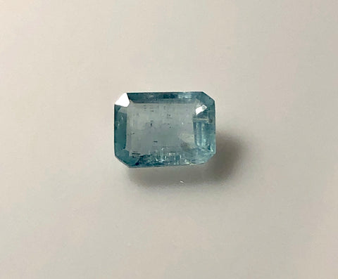 1.6 carat emerald cut Mt. Antero Aquamarine Gemstone