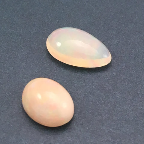 2.4 carat White Opal Cabochon Set - Colonial Gems