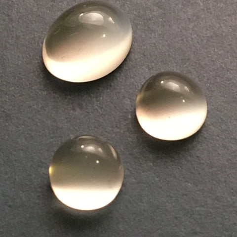 6 carat set of White Cats Eye Moonstone Gems - Colonial Gems