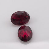 3 carat 2 piece set of Rhodolite Garnet Gemstones - Colonial Gems