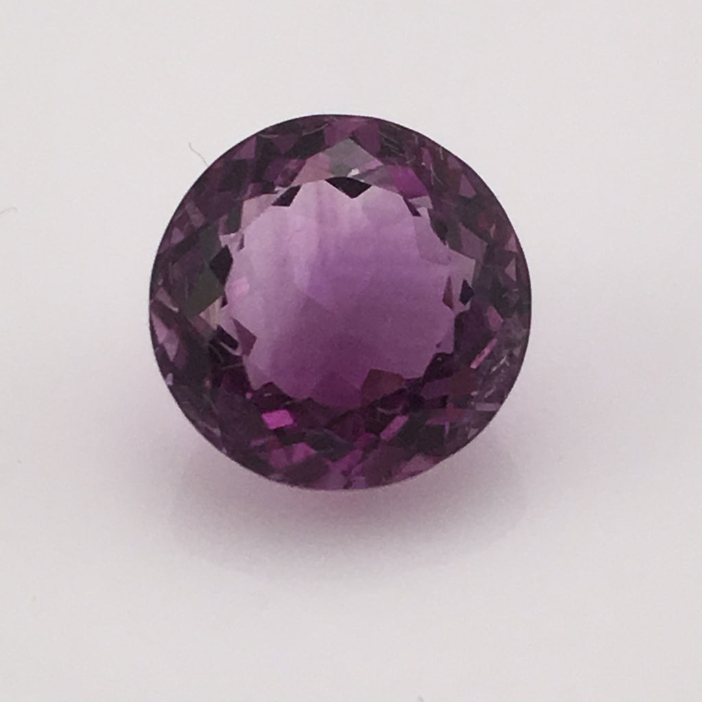 7.4 carat deep cut round Amethyst Gemstone - Colonial Gems