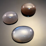 18 carat Grey Moonston Cabochon set - Colonial Gems