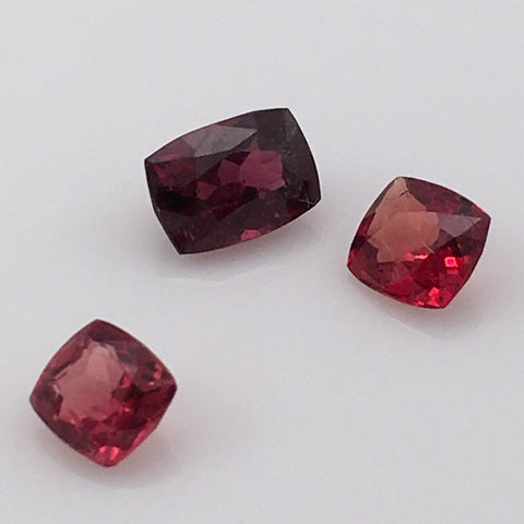 2.9 carat set of Red Spinel Gemstones - Colonial Gems