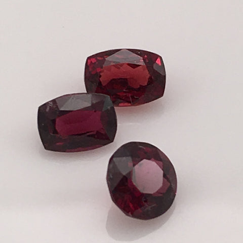 3.1 carat set of Red Spinel Gemstones - Colonial Gems