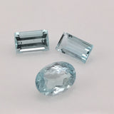 1.7 carat 3-piece Colorado Aquamarine Gemstone Set - Colonial Gems