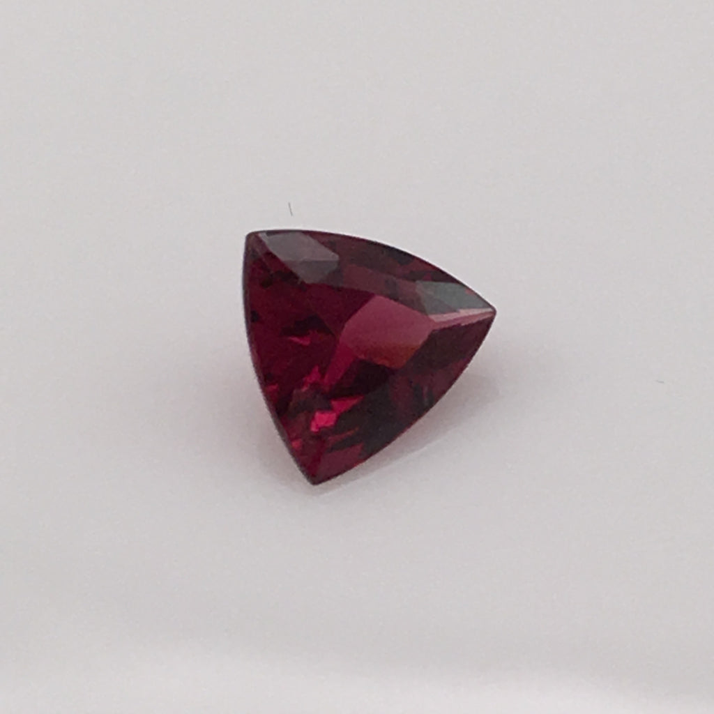 1.1 carat Trillion cut Raspberry Rhodolite Gemstone - Colonial Gems