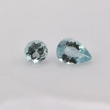 1.3 carat  2-piece Afghan Aquamarine Gemstone Set - Colonial Gems