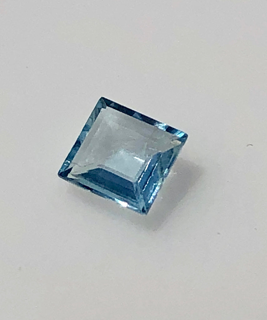 1/2 carat square cut Mt. Antero Aquamarine Gemstone