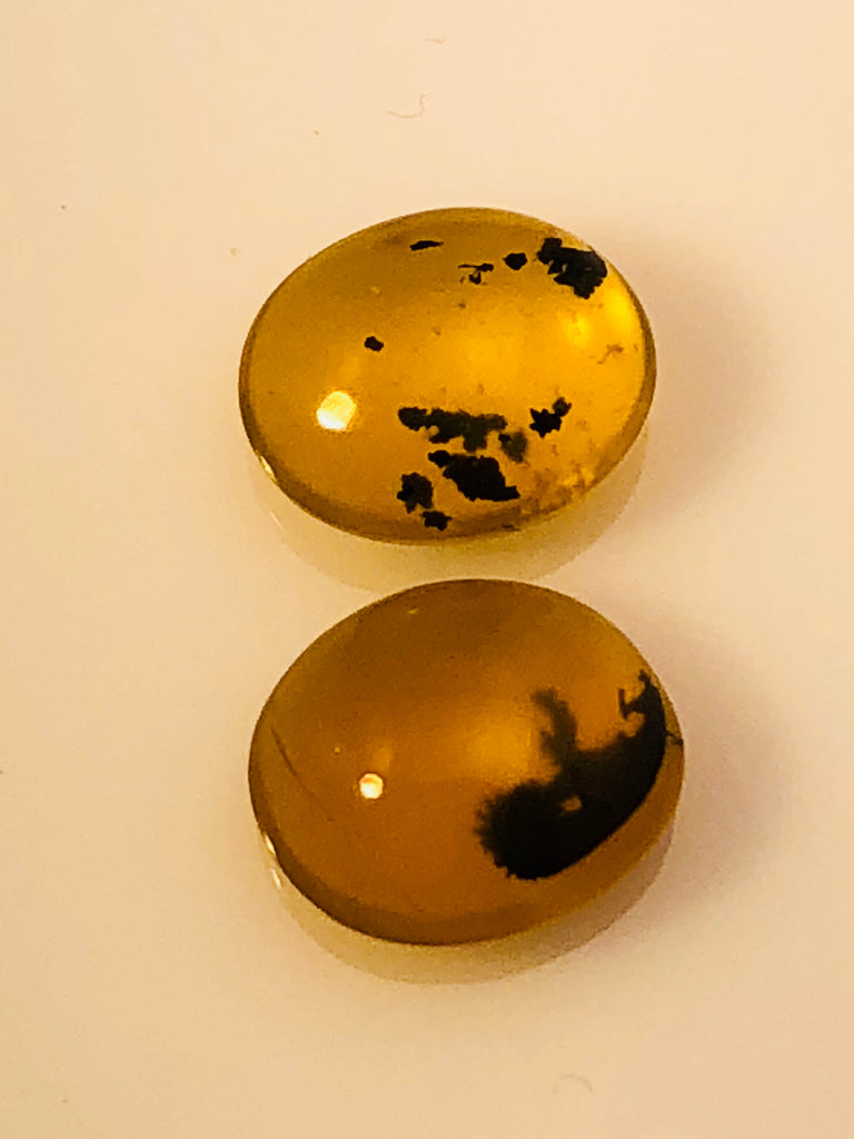 12.9 Carat Yellow Dendrite Opal Cabochon Set - Colonial Gems
