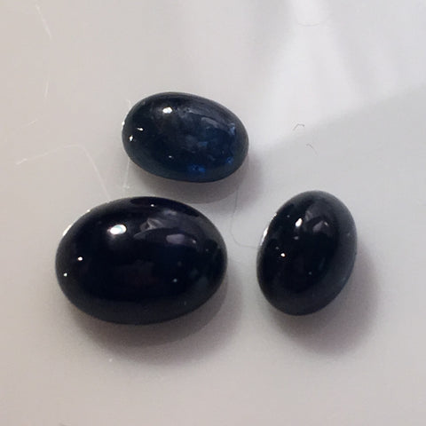 5.8 carat set of Thai Blue Sapphire Cabochons - Colonial Gems