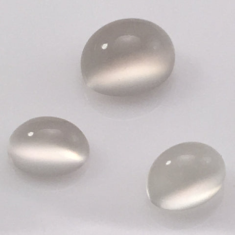 6.8 carat set of White Moonstone Gems - Colonial Gems